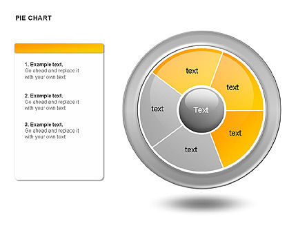 Pie and Donut Charts Collection, Slide 11, 00039, Pie Charts — PoweredTemplate.com