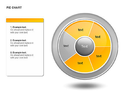 Pie and Donut Charts Collection, Slide 12, 00039, Pie Charts — PoweredTemplate.com