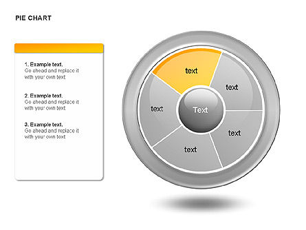 Pie and Donut Charts Collection, Slide 9, 00039, Pie Charts — PoweredTemplate.com