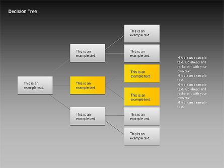 Decisão árvore gráfico, Modelo do PowerPoint, 00040, Diagramas em Árvore — PoweredTemplate.com