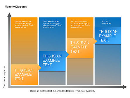 Maturity diagrammen, PowerPoint-sjabloon, 00044, Stage diagrams — PoweredTemplate.com