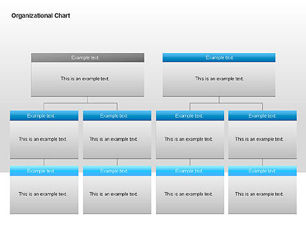 Organizational Charts with Text Boxes, Slide 12, 00045, Organizational Charts — PoweredTemplate.com
