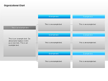 Organizational Charts with Text Boxes, Slide 18, 00045, Organizational Charts — PoweredTemplate.com