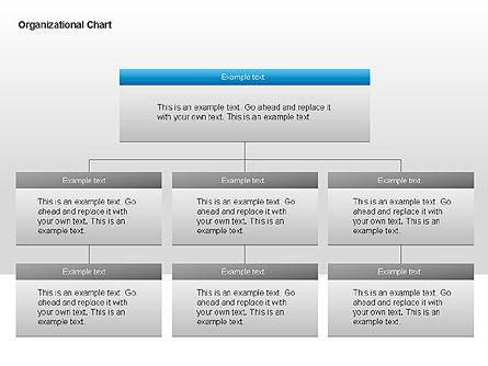 Organizational Charts with Text Boxes, Slide 4, 00045, Organizational Charts — PoweredTemplate.com