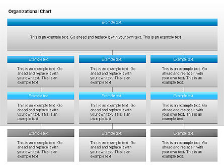 Organizational Charts with Text Boxes, Slide 7, 00045, Organizational Charts — PoweredTemplate.com