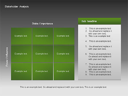 Tableaux d'analyse des parties prenantes, Diapositive 10, 00046, Modèles commerciaux — PoweredTemplate.com