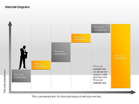 Diagramas de Cascada, Diapositiva 4, 00048, Modelos de negocios — PoweredTemplate.com