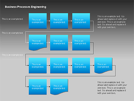 Business process re-engineering diagram, Dia 6, 00052, Procesdiagrammen — PoweredTemplate.com