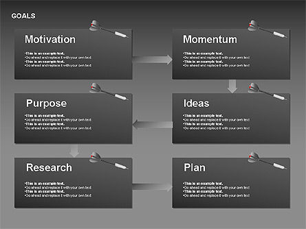 Schéma des objectifs, Diapositive 8, 00053, Graphiques — PoweredTemplate.com