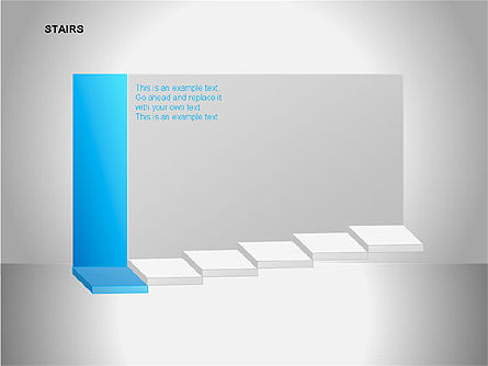 계단 다이어그램, 슬라이드 12, 00054, 단계 도표 — PoweredTemplate.com