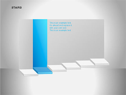 계단 다이어그램, 슬라이드 13, 00054, 단계 도표 — PoweredTemplate.com