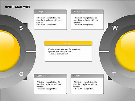 SWOT Analysis Diagram, Slide 9, 00055, Business Models — PoweredTemplate.com