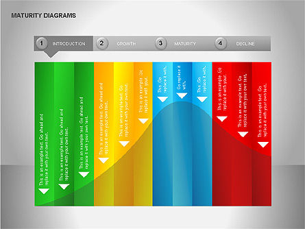 Diagrammes colorés de maturité, Diapositive 2, 00056, Schémas d'étapes — PoweredTemplate.com