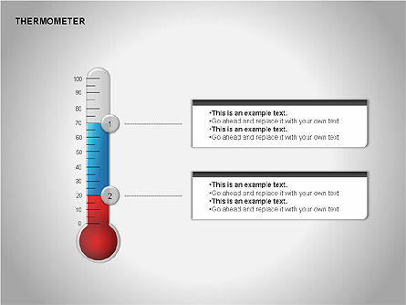 Thermometer charts, Dia 3, 00058, Timelines & Calendars — PoweredTemplate.com
