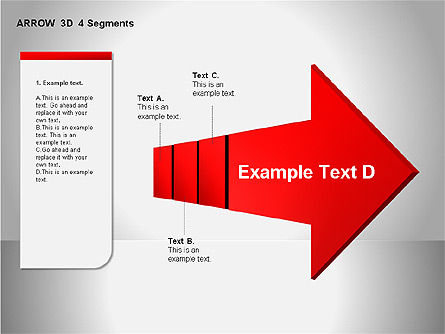 Formes de flèches 3D, Diapositive 12, 00060, Formes — PoweredTemplate.com