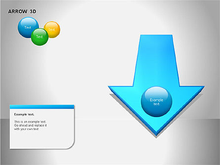 Formas de flecha 3D, Diapositiva 5, 00060, Formas — PoweredTemplate.com