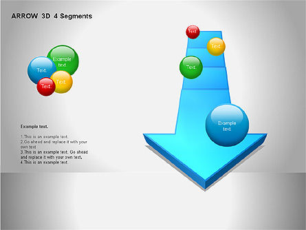 Formas de flecha 3D, Diapositiva 8, 00060, Formas — PoweredTemplate.com