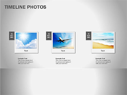 Diagramme des photos de la chronologie, Diapositive 2, 00061, Timelines & Calendars — PoweredTemplate.com