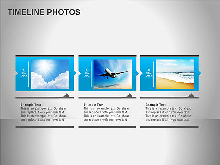 Diagramme des photos de la chronologie, Diapositive 3, 00061, Timelines & Calendars — PoweredTemplate.com