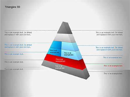 Formas del triángulo 3D, Diapositiva 5, 00063, Formas — PoweredTemplate.com
