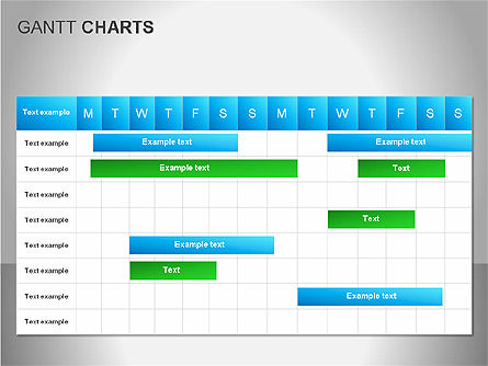 Gantt charts, Deslizar 5, 00066, Diagramas de Etapas — PoweredTemplate.com