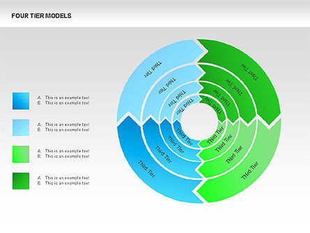 Diagramas modelo de cuatro niveles, Gratis Plantilla de PowerPoint, 00067, Diagramas de proceso — PoweredTemplate.com