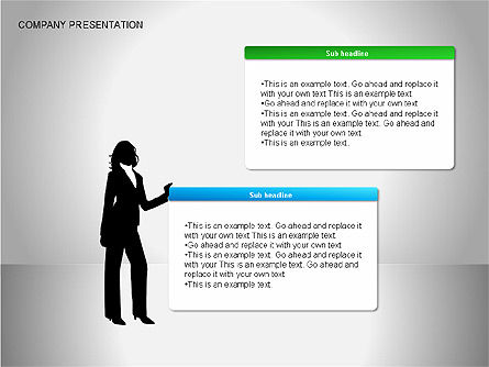 Diagramas de apresentação da empresa, Deslizar 13, 00075, Organogramas — PoweredTemplate.com