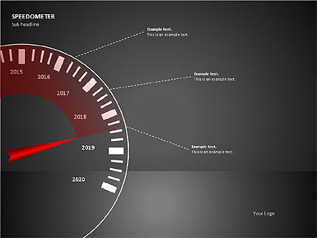 속도계 모양, 슬라이드 11, 00081, 모양 — PoweredTemplate.com