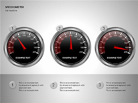 Formes du compteur de vitesse, Diapositive 12, 00081, Formes — PoweredTemplate.com