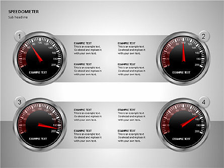 속도계 모양, 슬라이드 13, 00081, 모양 — PoweredTemplate.com