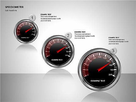 Speedometer Shapes, Slide 14, 00081, Shapes — PoweredTemplate.com