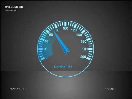 속도계 모양, 슬라이드 6, 00081, 모양 — PoweredTemplate.com