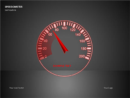 속도계 모양, 슬라이드 7, 00081, 모양 — PoweredTemplate.com