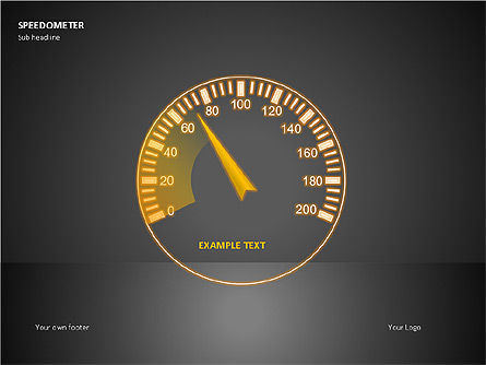 속도계 모양, 슬라이드 9, 00081, 모양 — PoweredTemplate.com