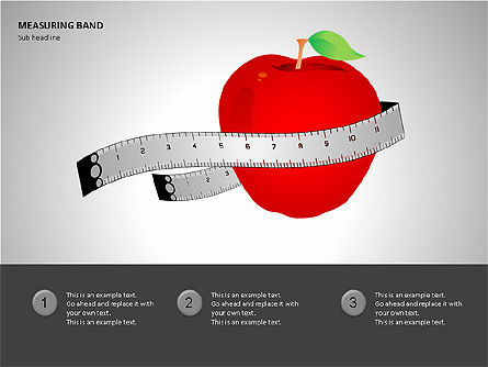 Measuring Band, Slide 3, 00082, Shapes — PoweredTemplate.com