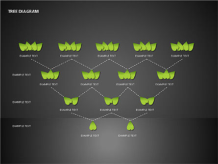Tree diagrams, Deslizar 11, 00084, Diagramas em Árvore — PoweredTemplate.com