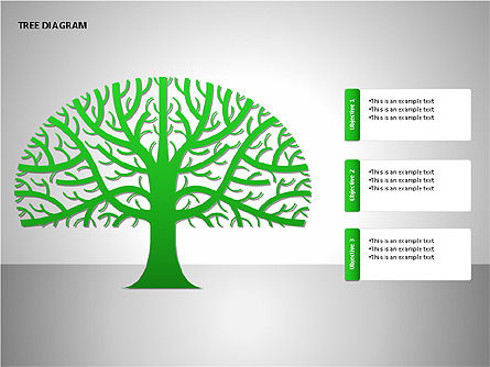 Diagramas de árbol, Diapositiva 14, 00084, Diagramas de árbol — PoweredTemplate.com