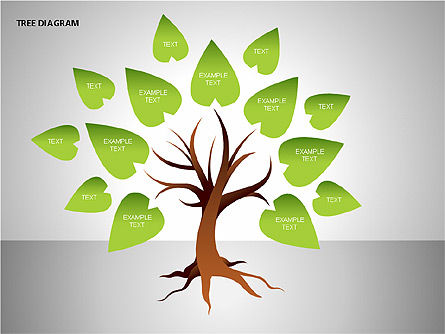 Diagramas de árbol, Diapositiva 9, 00084, Diagramas de árbol — PoweredTemplate.com