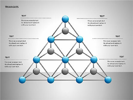 分割されたピラミッド形, スライド 2, 00085, 図形 — PoweredTemplate.com