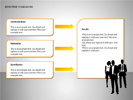 Formas eficaces de trabajo en equipo, Diapositiva 4, 00086, Formas — PoweredTemplate.com