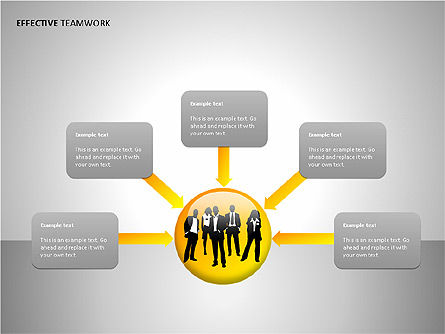Des formes de travail en équipe efficaces, Diapositive 5, 00086, Formes — PoweredTemplate.com