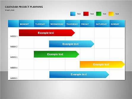 Kalender Proyek Berwarna Biru, Slide 15, 00089, Timelines & Calendars — PoweredTemplate.com