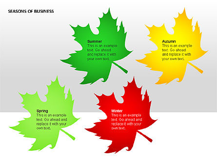 ビジネスシェイプの季節, スライド 15, 00098, 段階図 — PoweredTemplate.com