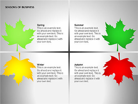 Seasons of Business Shapes, Slide 9, 00098, Stage Diagrams — PoweredTemplate.com