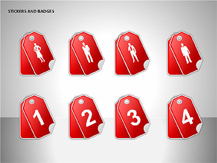 Icônes d'autocollants et badges, Diapositive 7, 00099, Icônes — PoweredTemplate.com