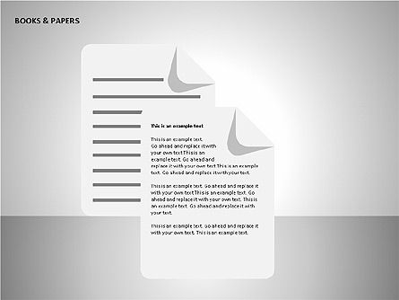 Livres et papier, Diapositive 2, 00102, Formes — PoweredTemplate.com