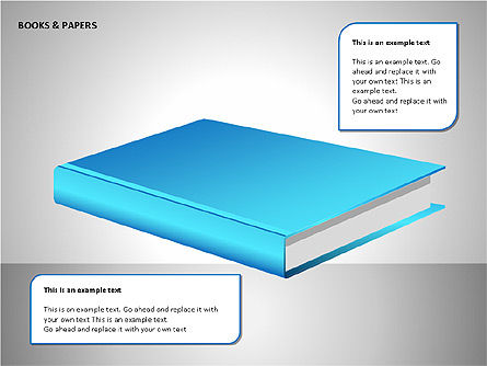 书和纸, 幻灯片 3, 00102, 形状 — PoweredTemplate.com