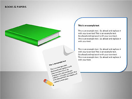 Livres et papier, Diapositive 4, 00102, Formes — PoweredTemplate.com
