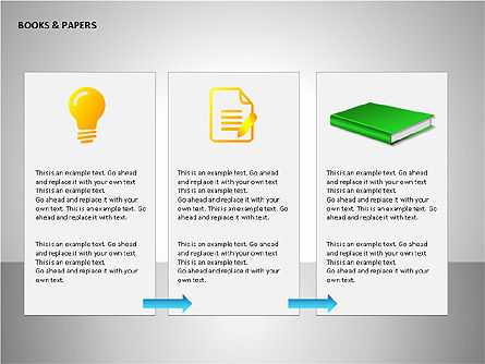 Libros y papel, Diapositiva 7, 00102, Formas — PoweredTemplate.com