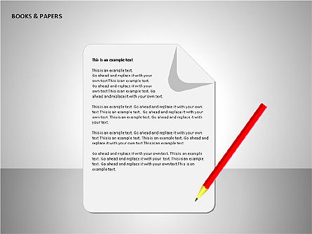 Libros y papel, Diapositiva 8, 00102, Formas — PoweredTemplate.com